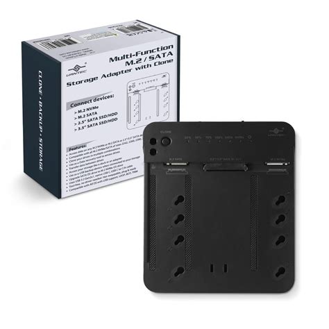 Multi-Function M.2/SATA Storage Adapter with Clone Function; USB 3.2 Gen2x1; Type C